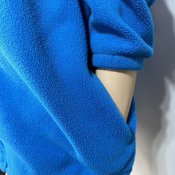 Land's End Womens Polartec Fleece Sweater Jacket Full Zip Sweatshirt Size L Blue - Picture 7 of 13